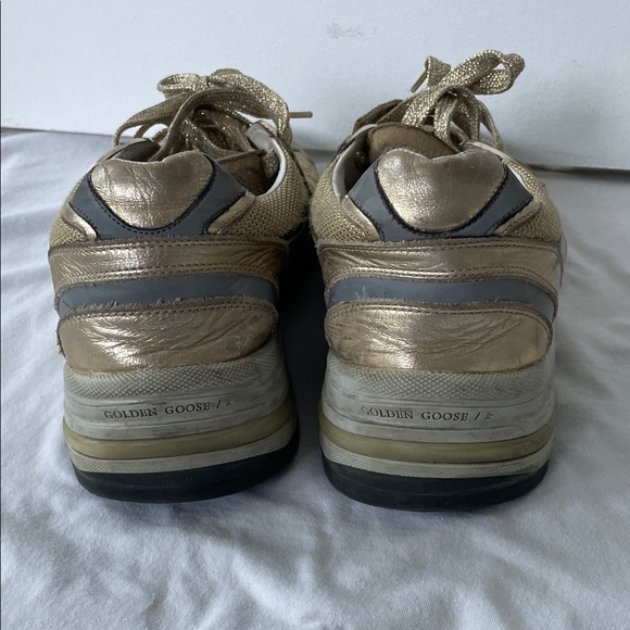 Golden Goose Gold Dad Star Sneakers Shoes - Picture 7 of 8